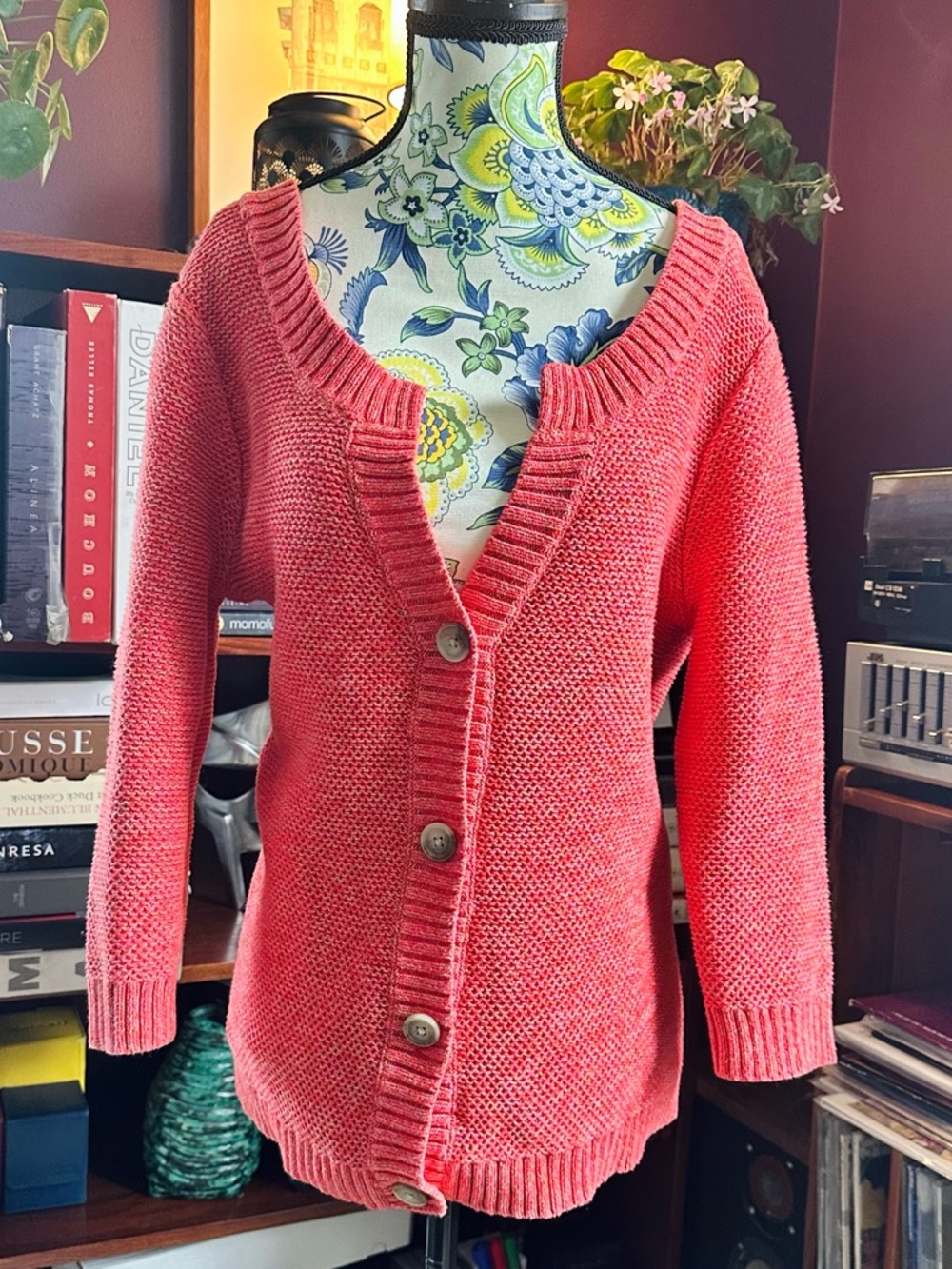 Textured Knit Button-Up Sweater by Ann Taylor - Picture 13 of 17